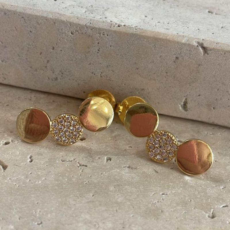 Brinco Circulos Liso e Cravejado