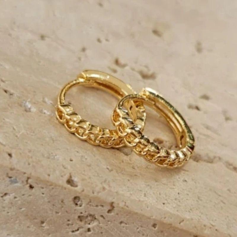 Brinco de Argola Mini Corrente Media