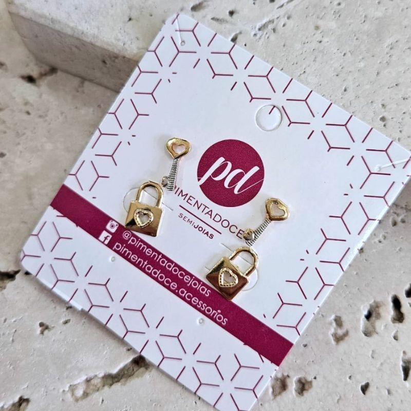 Brinco Dupla Chave e Cadeado