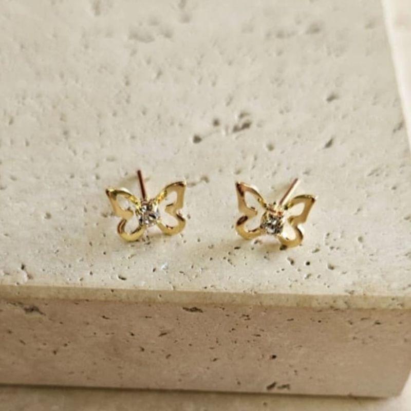 Brinco Infantil Borboleta com Zirconia