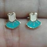 Brinco Infantil Vestido Balone de Resina