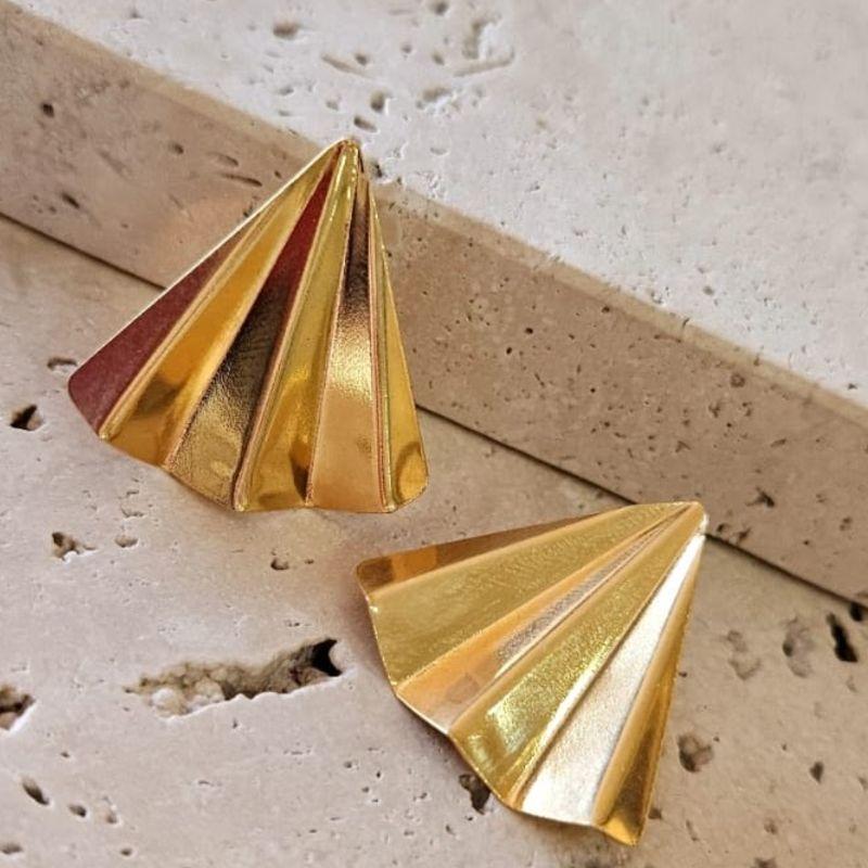 Brinco Organico Meio Leque