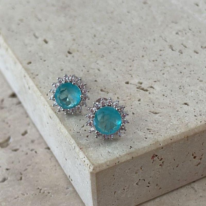 Brinco Redondo Ziconia Colorida Medio