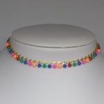 Choker Bolinhas Coloridas Resinadas