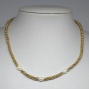 Choker  Bolinhas Douradas com 3 Perolas