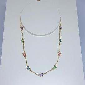 Choker Borboletas Coloridas com Tubinhos 