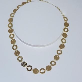 Choker Chapa Redonda e Vazada 