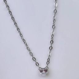 Choker Coração Cristal no Meio R