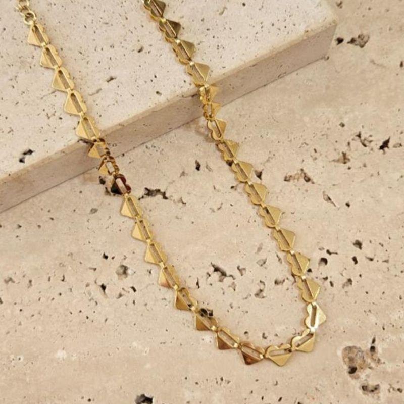 Choker Coração Duplo com Risco