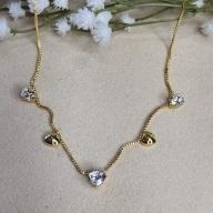 Choker Coração Zirconia e Liso