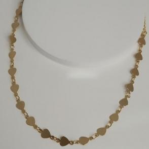 Choker Corações de Lado Chapinha 