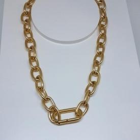 Choker Correntaria Mosquetão Oval 40cm