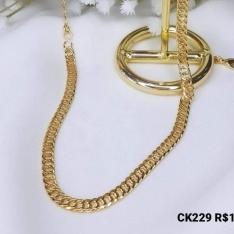 Choker Corrente Grumet Elo Trançado