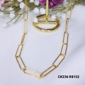 Choker Elo Oval Fino Grande