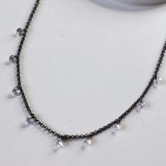 Choker Nove Zirconias Penduradas