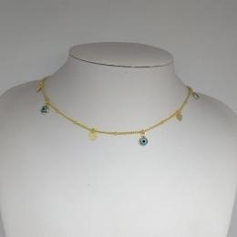 Choker Olho Grego e Corações