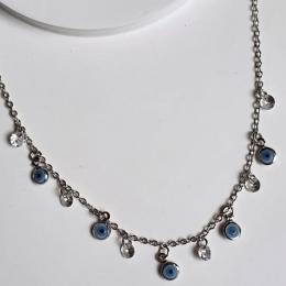 Choker Olho Grego e Zirconia Pendurada