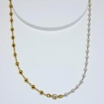 Choker Perola e Bola com Zirconia Central  