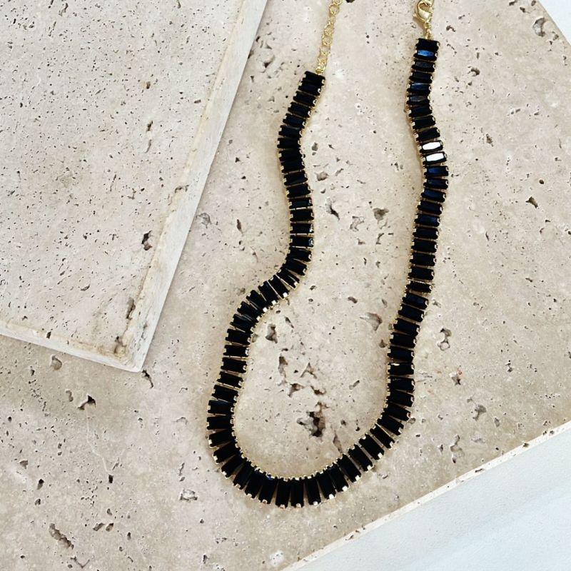 Choker Rivieira Baguet Negra