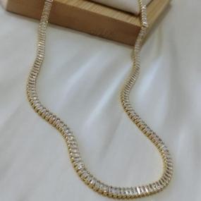 Choker Rivieira Baguete Cristal Fina