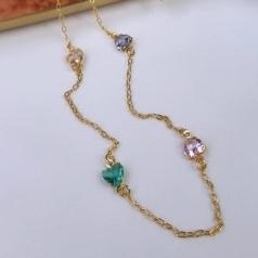 Choker Tiffany  Corações Colorido