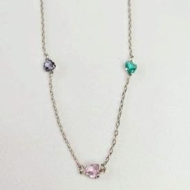 Choker Tiffany  Corações Colorido