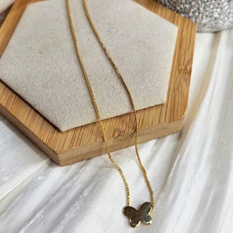 Choker Veneziana com Borboleta