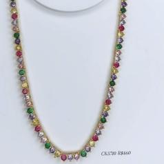 Choker Zirconias Coloridas Luxo