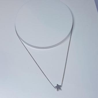 Colar Choker Estrela Liso Peq