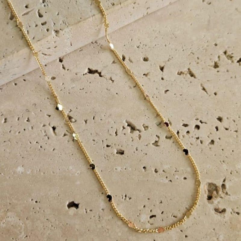 Gargantilha Coração Amassadinho 45cm