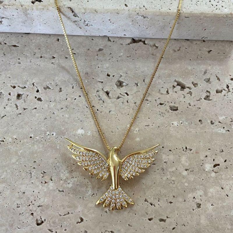 Gargantilha Espirito Santo Cravejado Gde 45cm