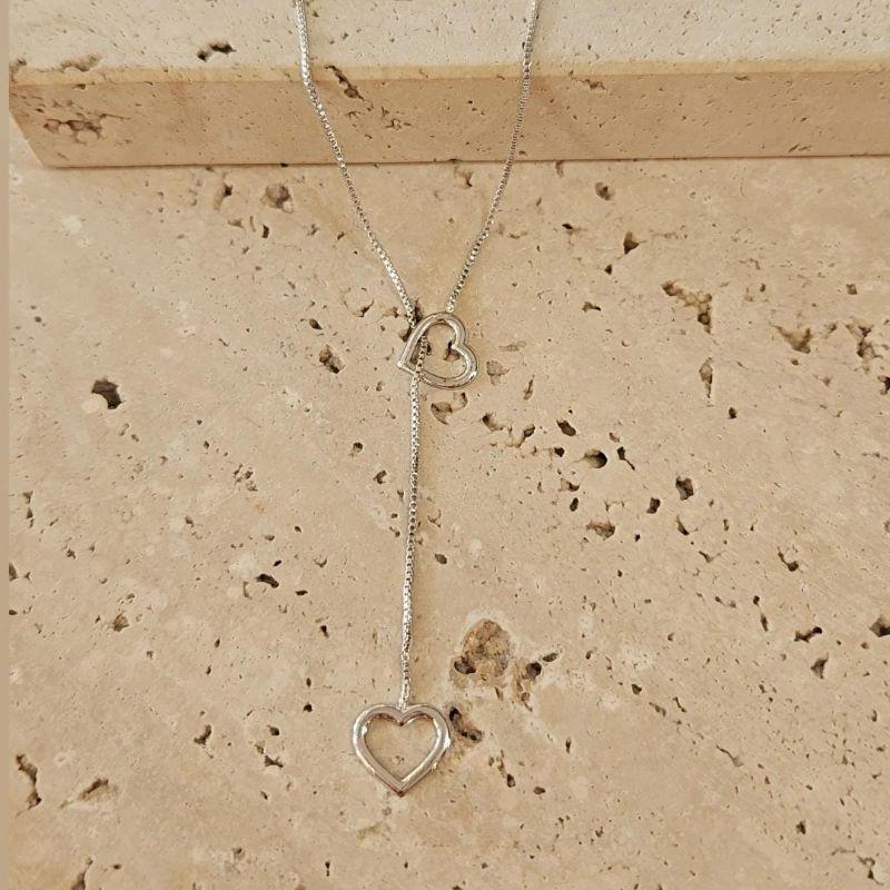 Gargantilha Gravata Coração 60cm