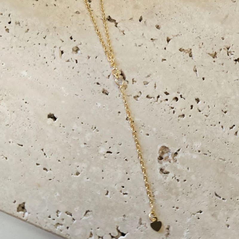 Gargantilha Gravata Coração Mini 45cm