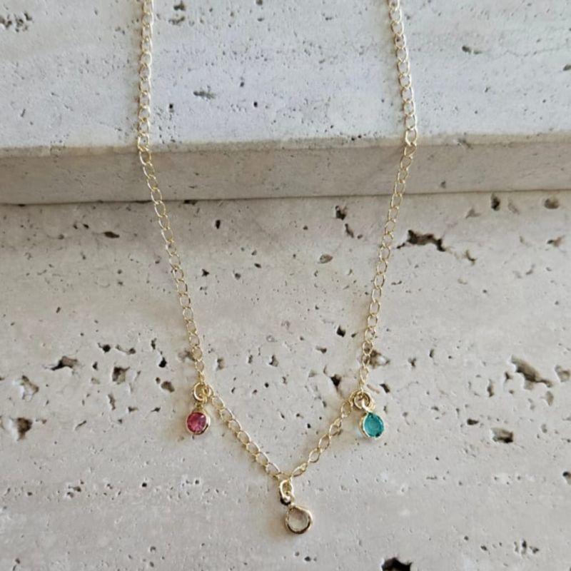 Gargantilha Infantil Bolinhas Coloridas 35cm