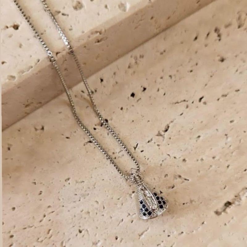 Gargantilha Nossa Senhora Cravejada Pequena 45cm