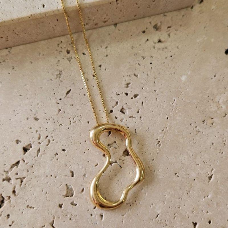 Gargantilha Organica Oval 45cm