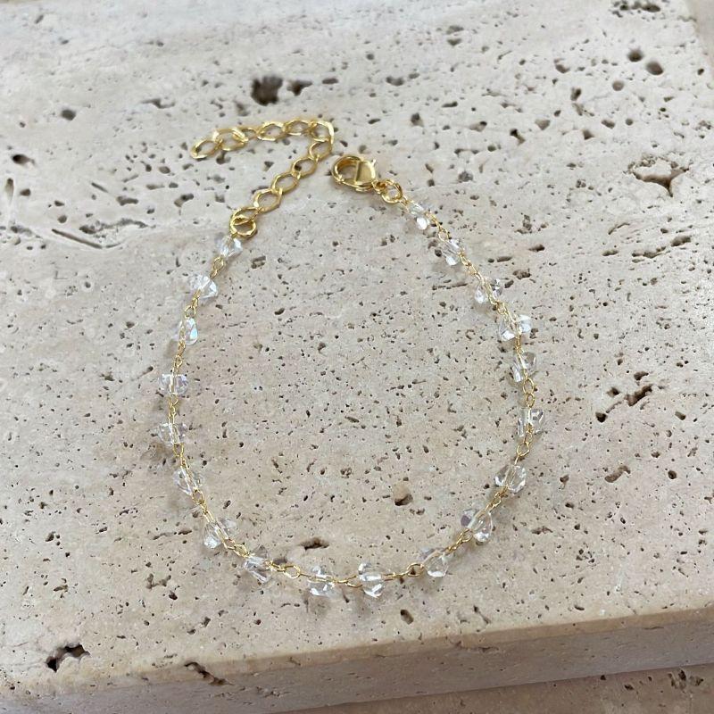 Pulseira Cascalho Cristal