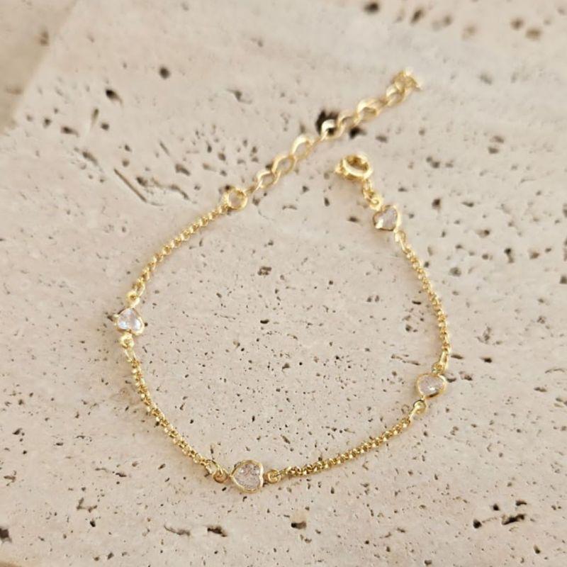 Pulseira Coração de Zirconia
