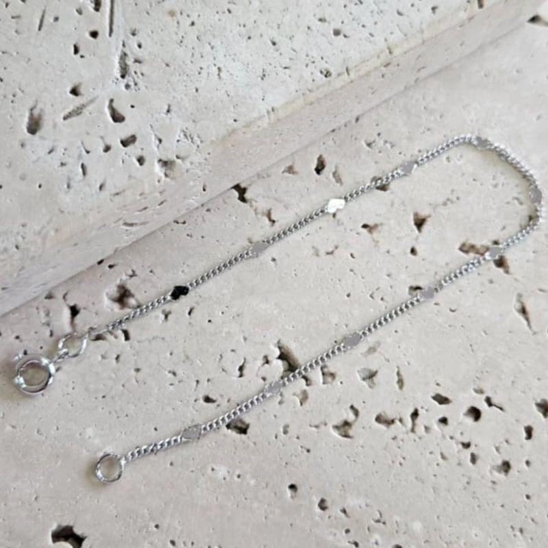 Pulseira Corrente com Coração Amassadinho 16cm