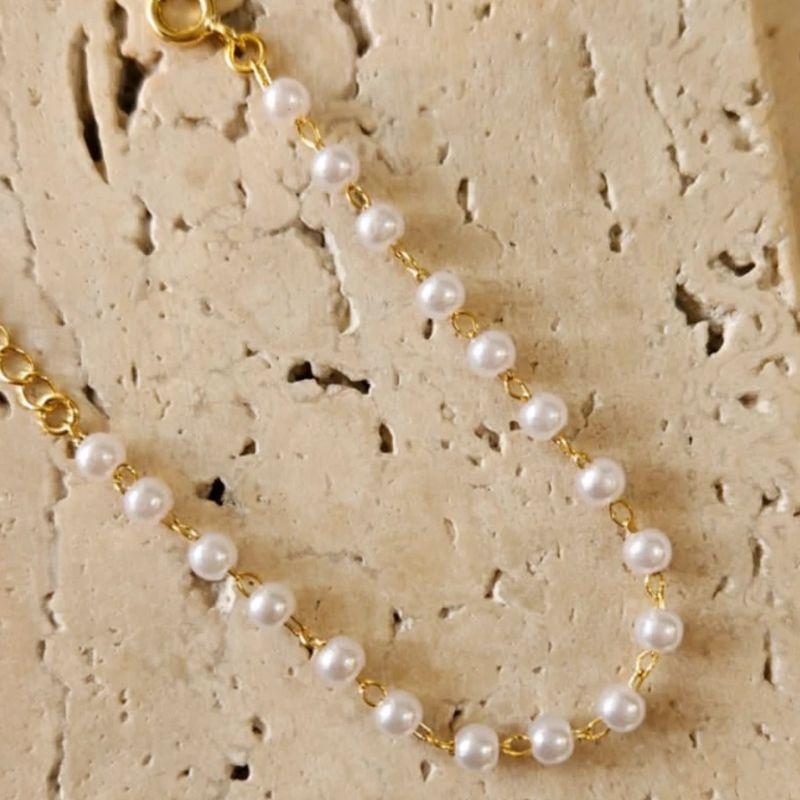 Pulseira Pérolas Baby 12cm