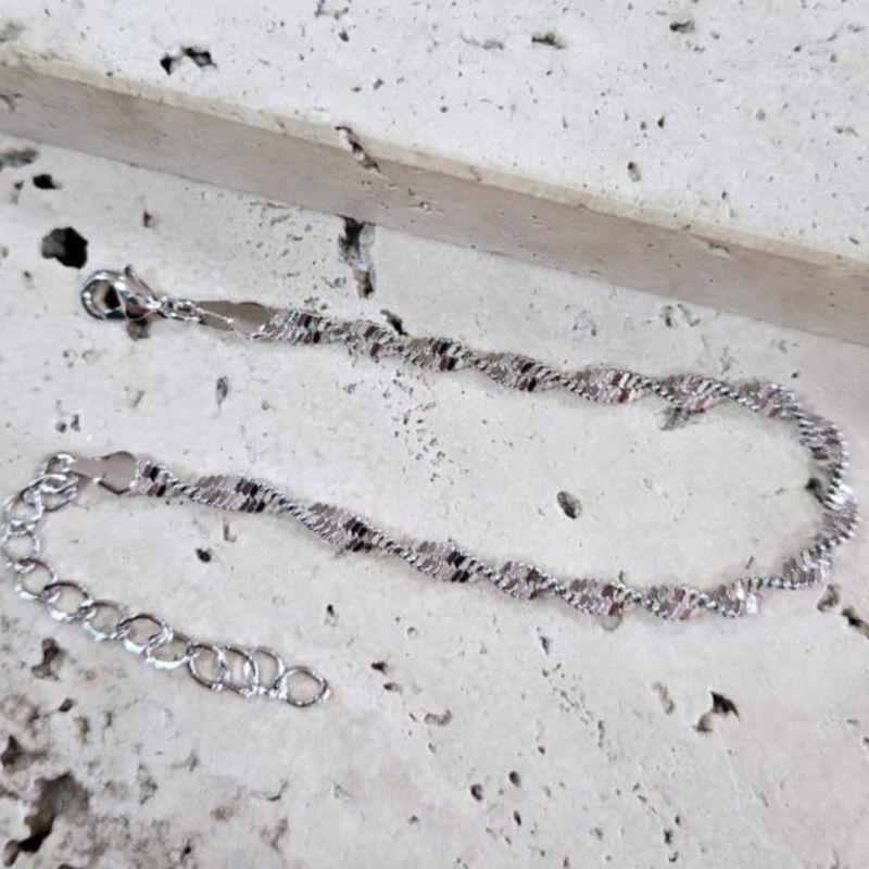 Pulseira Singapura Grossa 3,2mm 18cm