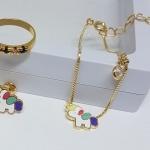 Pulseira Unicórnio Colorido Inteiro Resina Com Pingente Tyffani