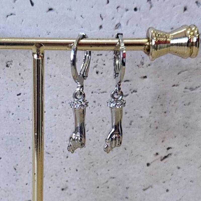 Brinco Argola Figa com Zircônia