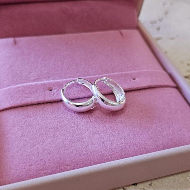 Brinco Argola Lisa Media Prata