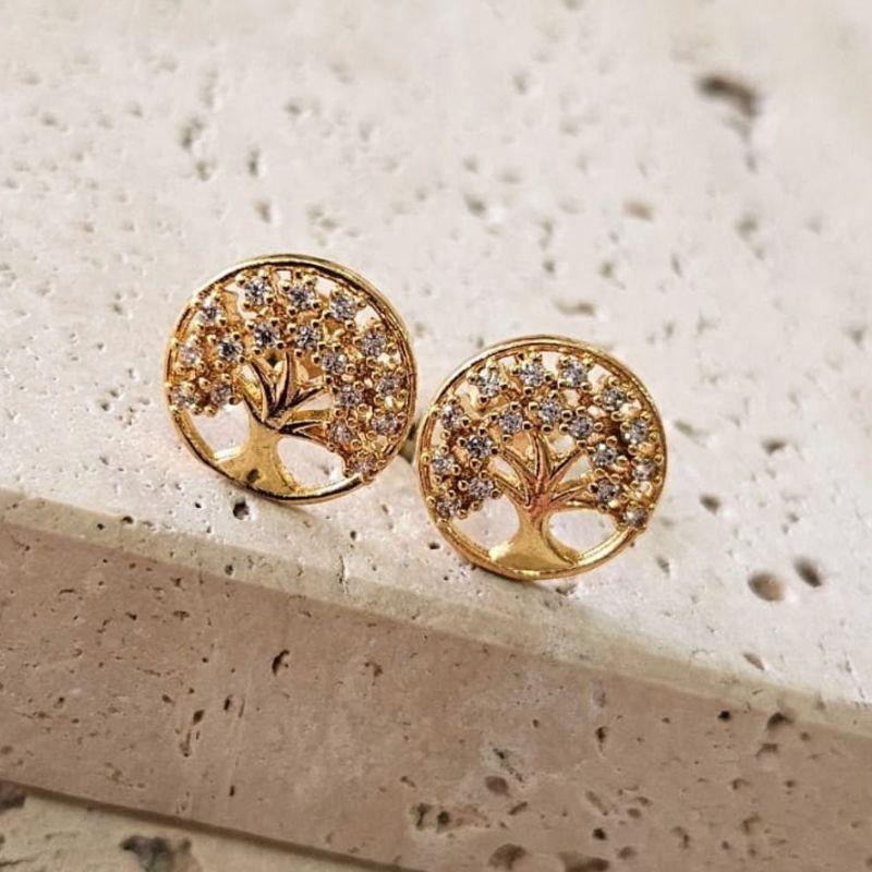 Brinco Arvore da Vida c/ Zirconia