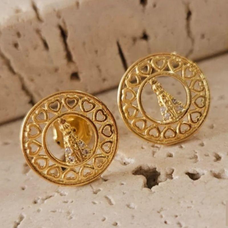 Brinco Mandala Aparecida com Corações