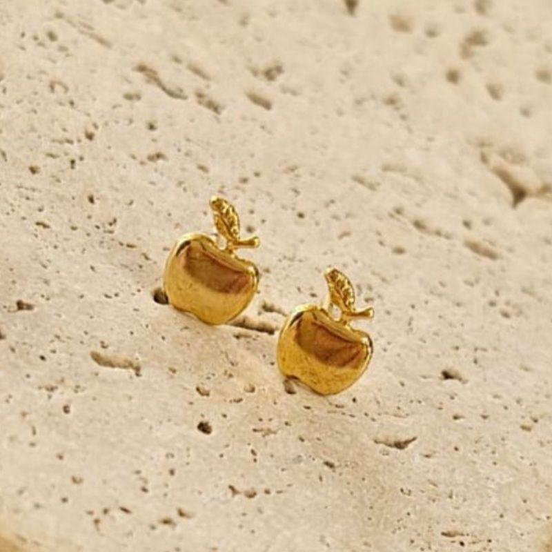 Brinco Solitário Maçã Fixo