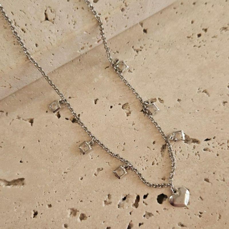 Choker Zirconias  e Coração Pendurados