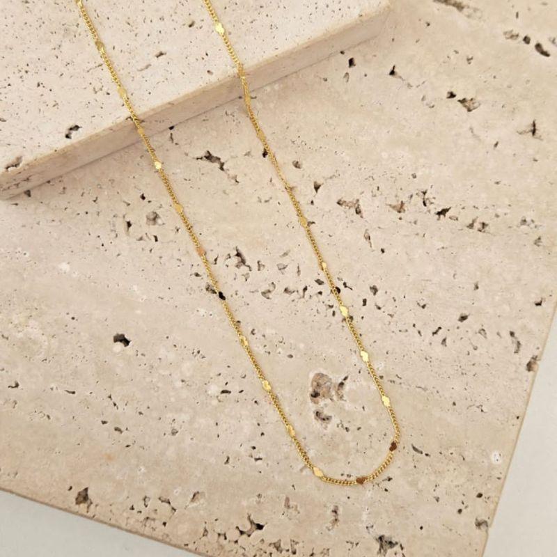 Colar Coração Amassadinho 60cm