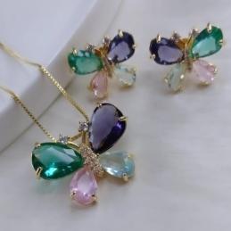 Conjunto Borboleta Colorida